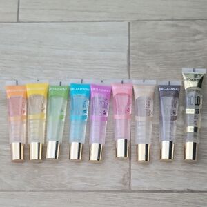 Broadway Lip Gloss 8pc Set + Gold Lip Gloss- Multi-flavor Collection